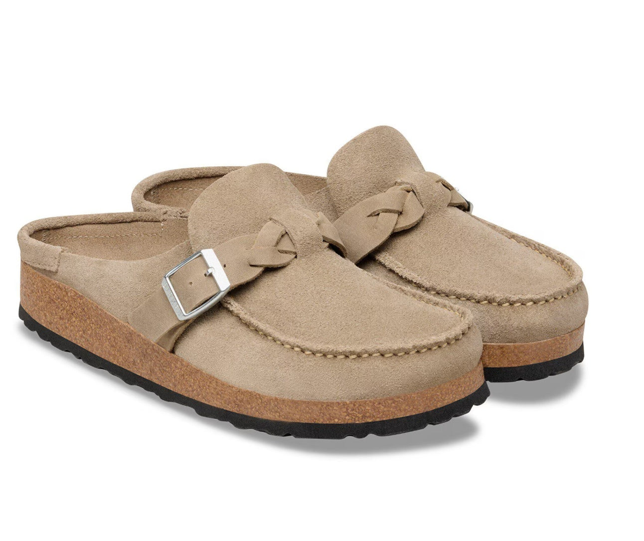 Birkenstock Buckley Braided Suede Taupe Narrow/Medium