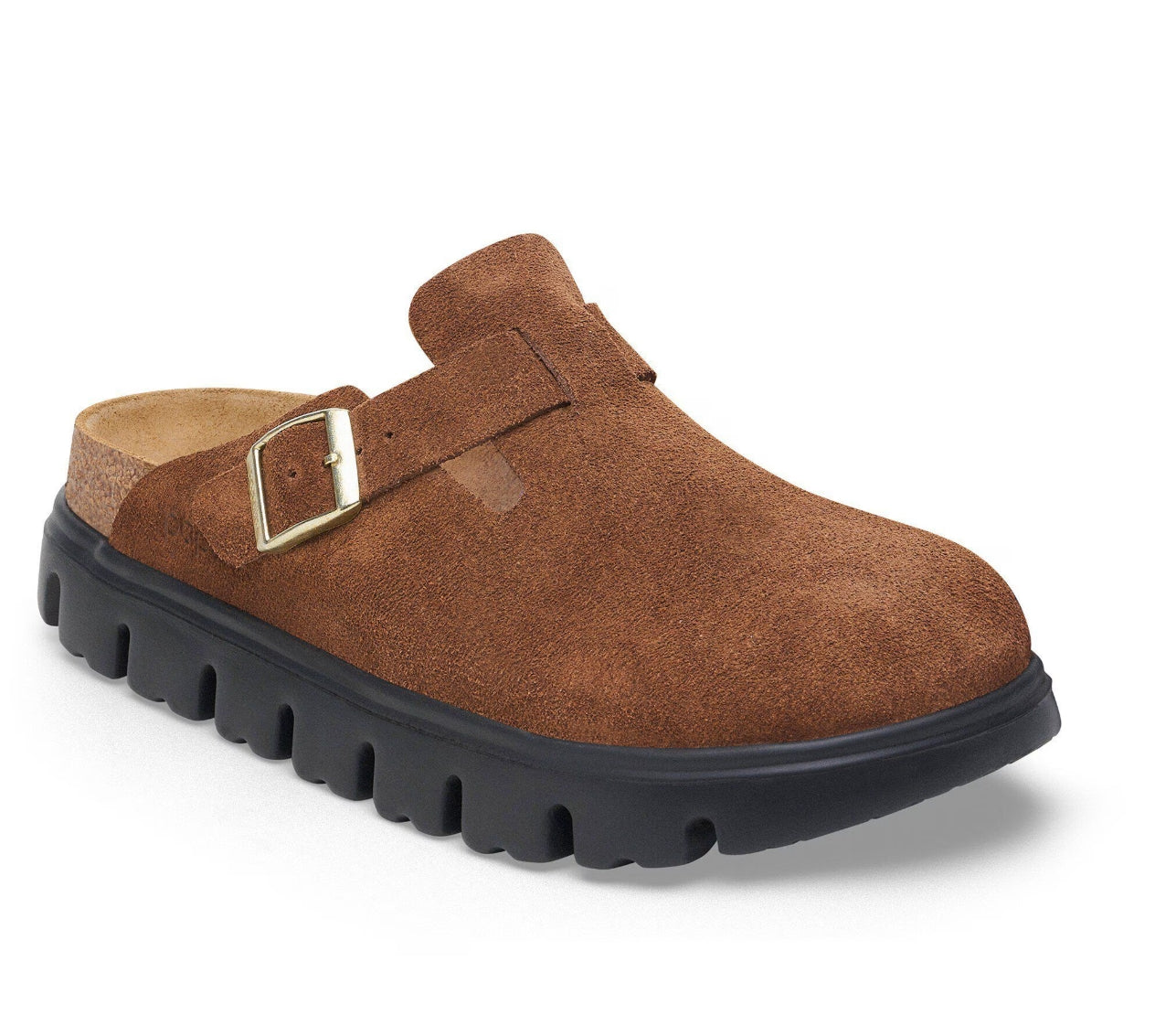 Birkenstock Boston Chunky Suede Dark Tea Narrow/Medium