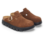 Birkenstock Boston Chunky Suede Dark Tea Narrow/Medium