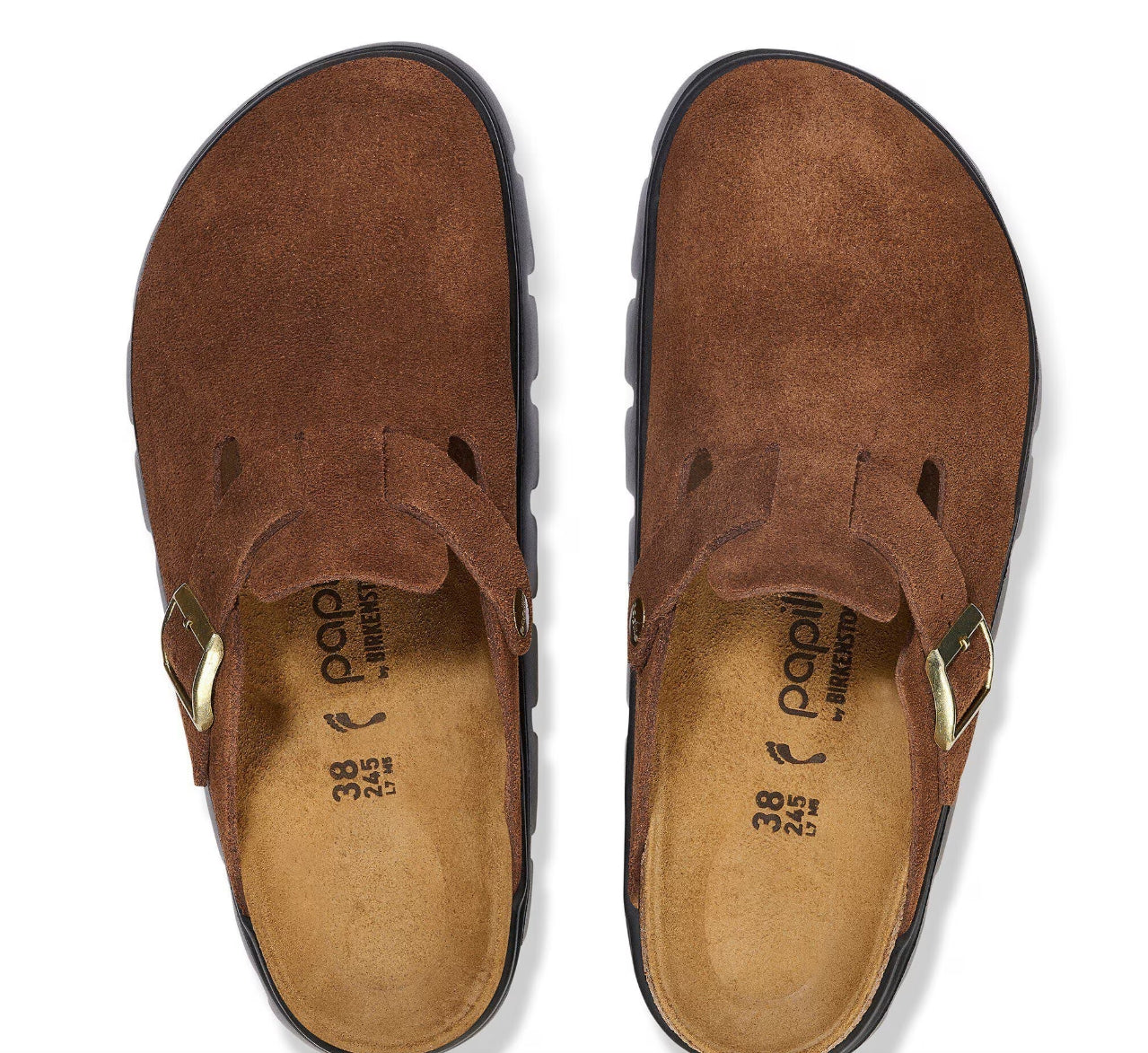 Birkenstock Boston Chunky Suede Dark Tea Narrow/Medium