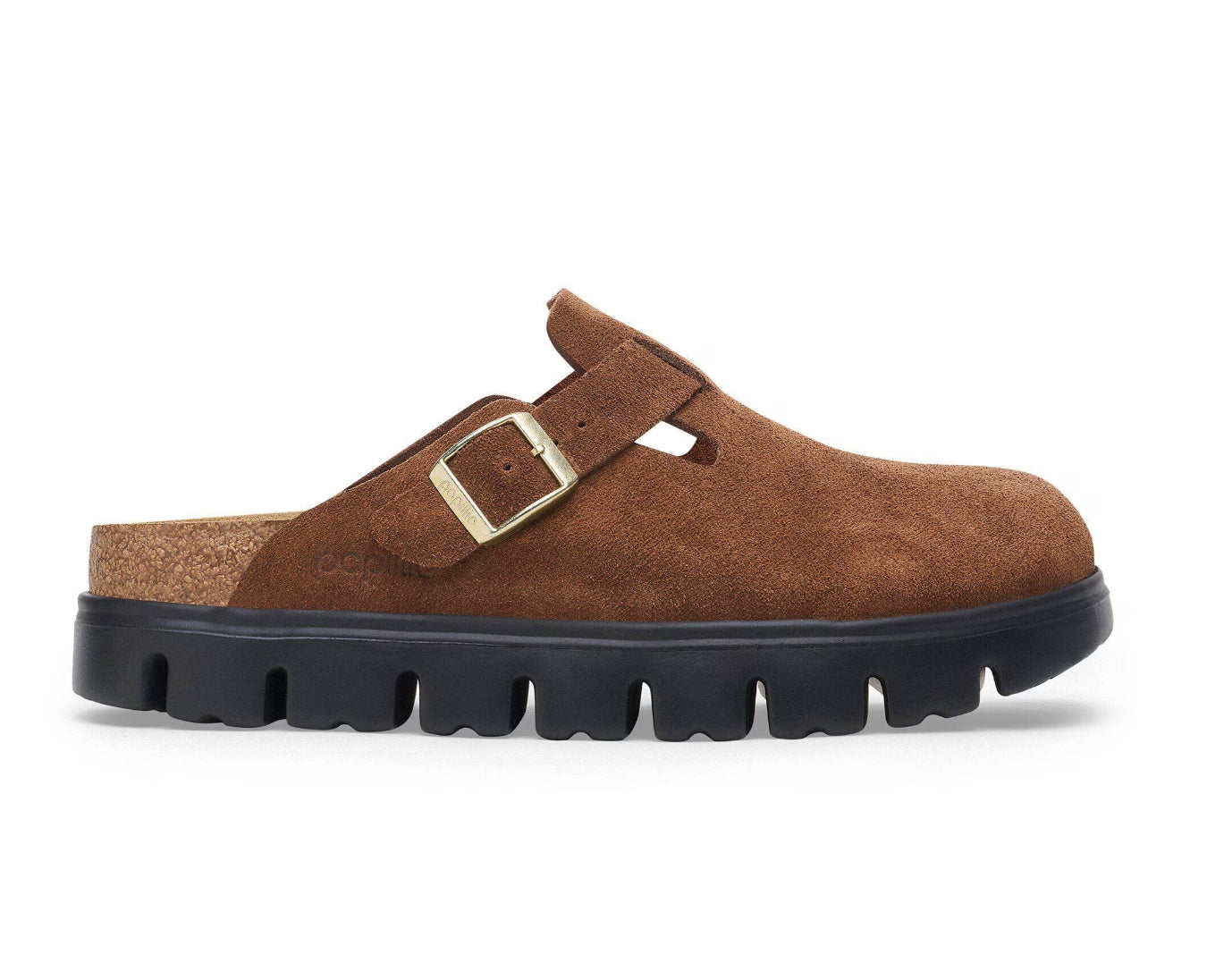 Birkenstock Boston Chunky Suede Dark Tea Narrow/Medium