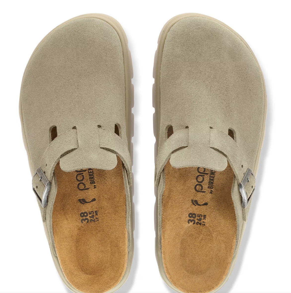 Birkenstock Boston Chunky Suede Taupe Narrow/Medium