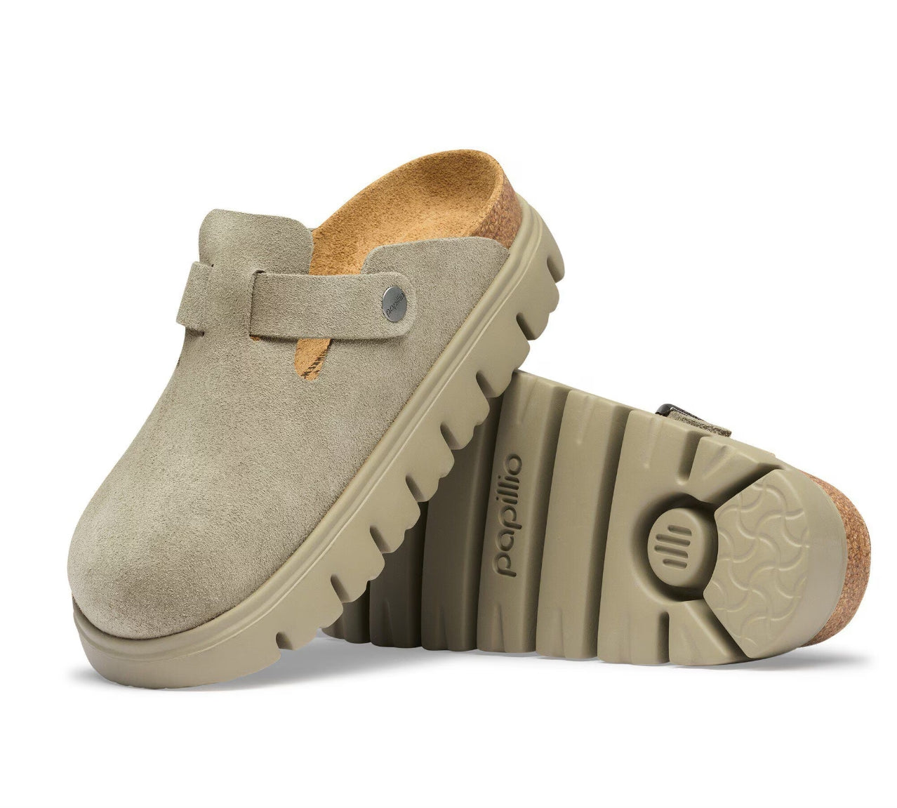 Birkenstock Boston Chunky Suede Taupe Narrow/Medium