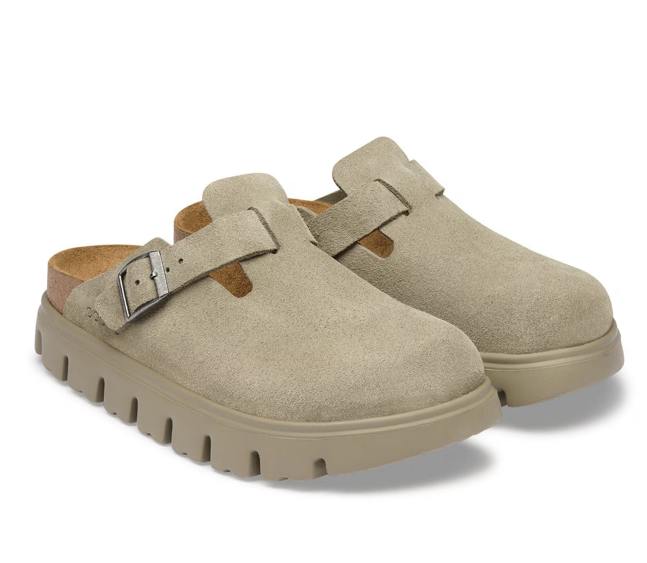 Birkenstock Boston Chunky Suede Taupe Narrow/Medium