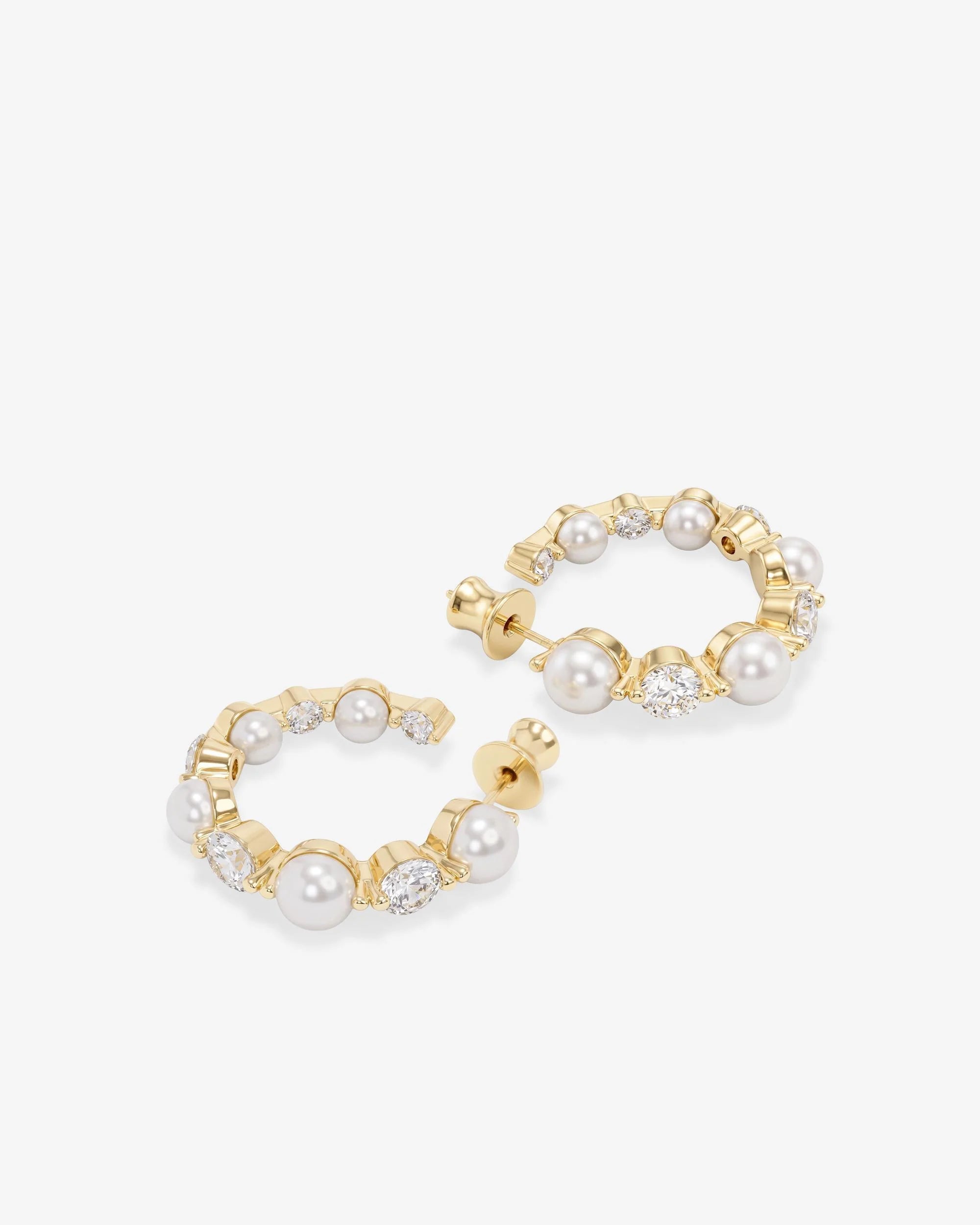 She's an Icon Pearl Hoops 1"