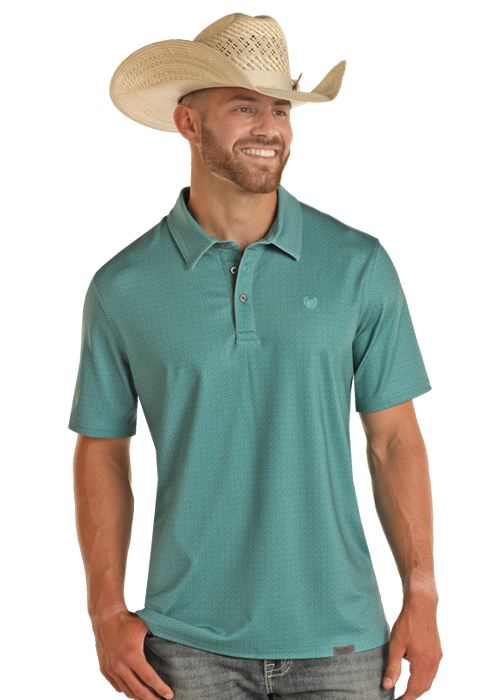Panhandle TM51T03516 Turq SS Ditzy Polo