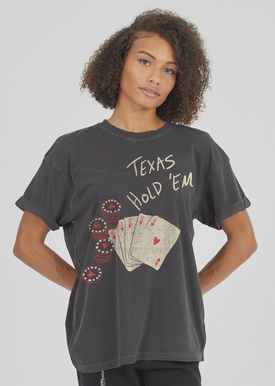 Girl Dangerous Texas Hold 'Em Black Tee