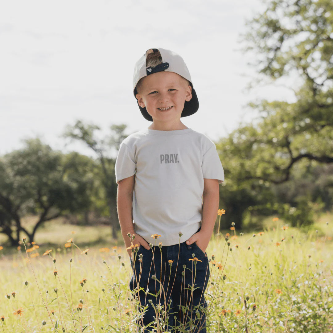 Burlebo Youth Pray Light Gray Tee