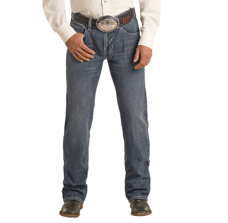 Rock & Roll Men's Vintage '46 Regular Fit Stackable Bootcut Jean Medium Wash VMSPD03714