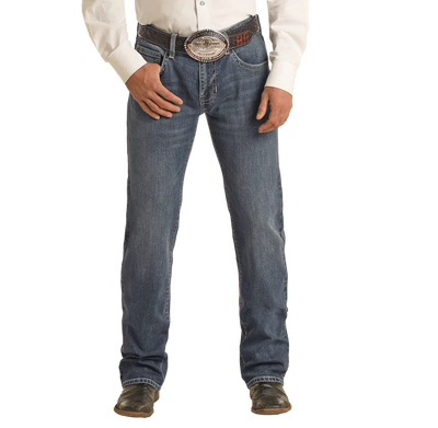Rock & Roll Men's Vintage '46 Regular Fit Stackable Bootcut Jean Medium Wash VMSPD03714