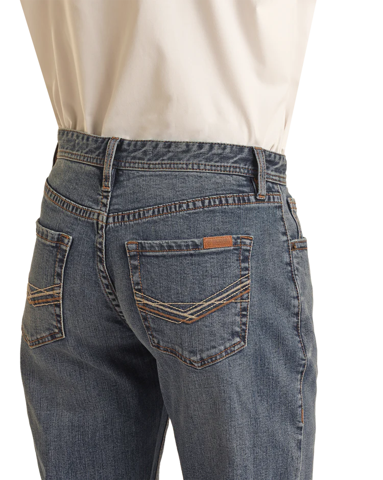 Rock & Roll Men's Vintage '46 Relaxed Stackable Bootcut Jean Medium Wash VMTBD03712