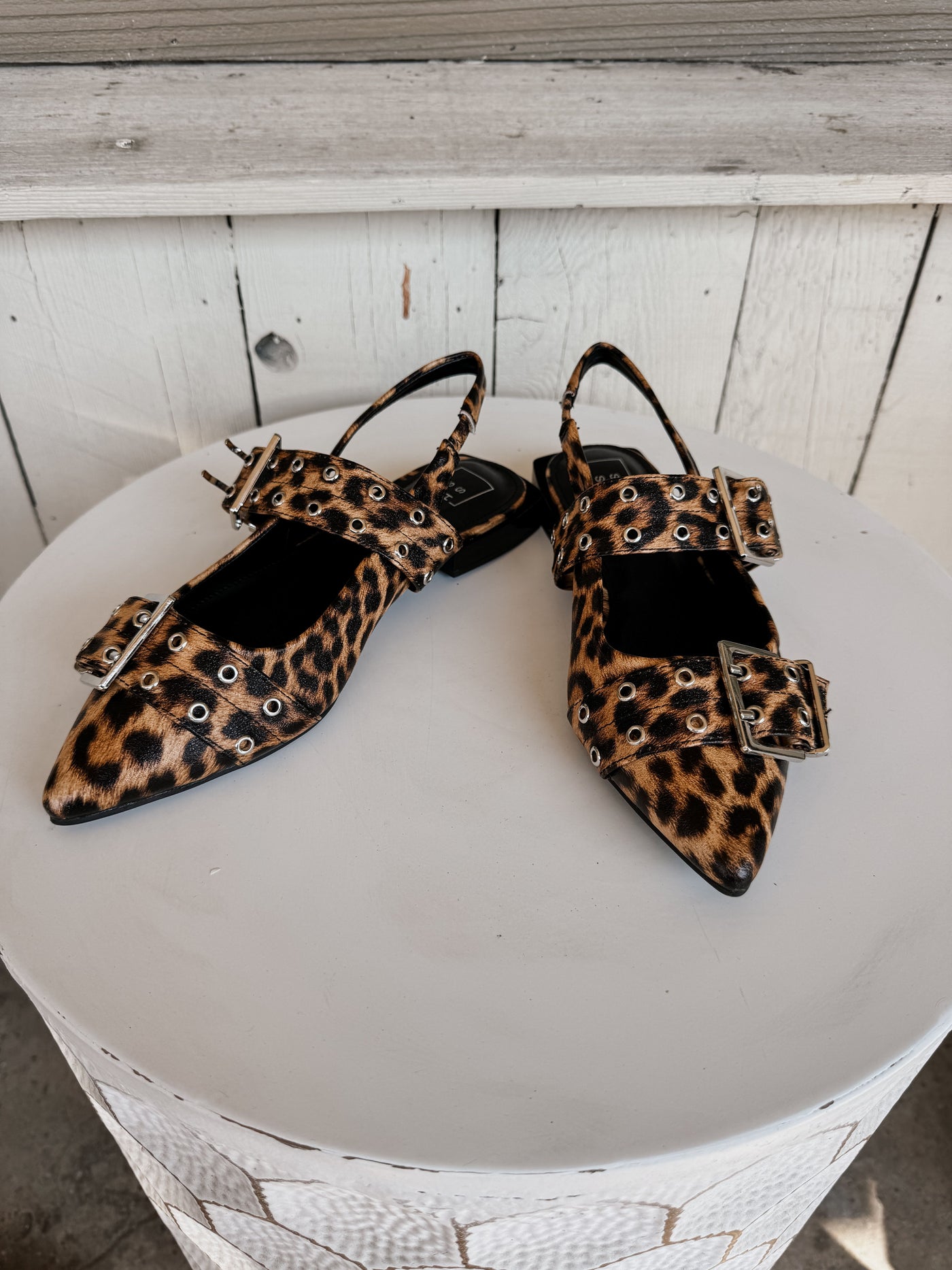 Angela Leopard Print Flat