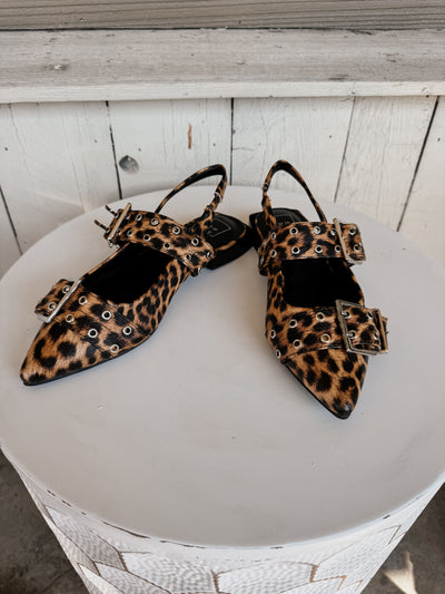 Angela Leopard Print Flat