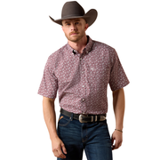 Ariat Men's Wadell Red Mahogany Paisley Print Classic Shirt 10073698