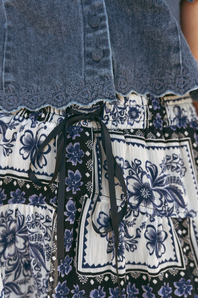 Medium Denim Wash Jaelynn Top N1956T-1