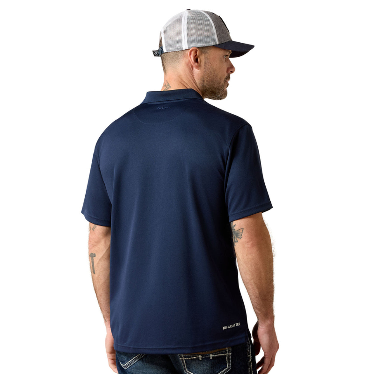 Ariat Men's Tek SS Polo Navy 10009063