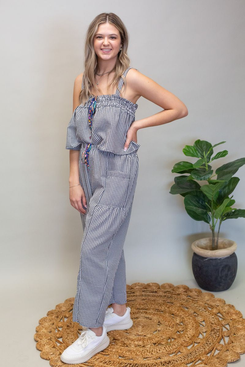 Classic Black Gingham Pants
