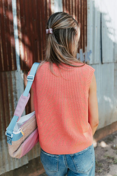 Papaya Short Sleeve Knit Sweater WL25-10205