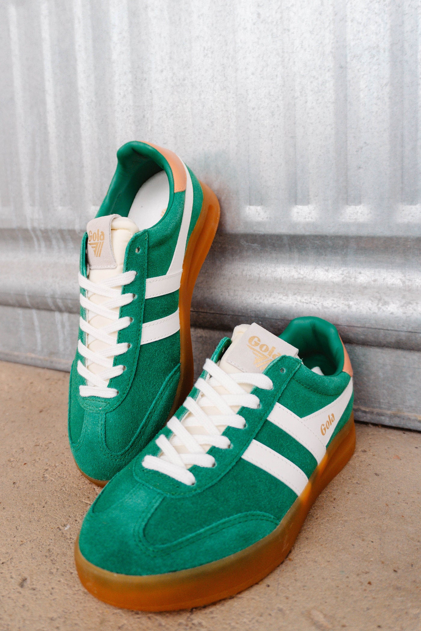 Gola Classics Women's Cyclone Sneakers - Emerald/Off White/Terracotta/Gum