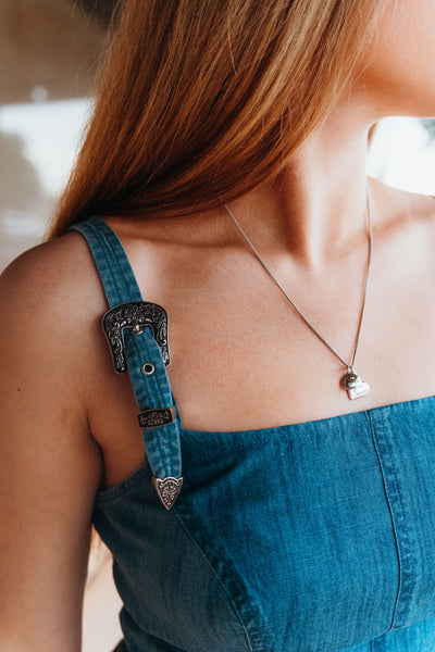 Rock & Roll Women's Denim Minidress with Buckles BWD0R06315