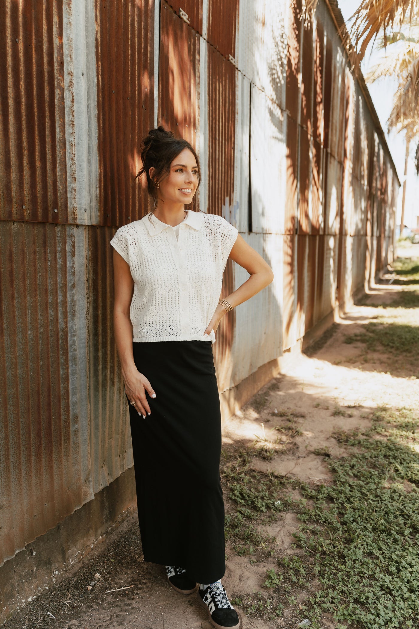 Gail Midi Skirt True Black ZK253837