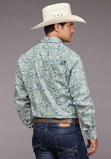 Stetson Blue LS Paisley