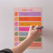 A4 Magnetic Color Block Weekly Planner - Fridge Magnet - Southern Soule Designs