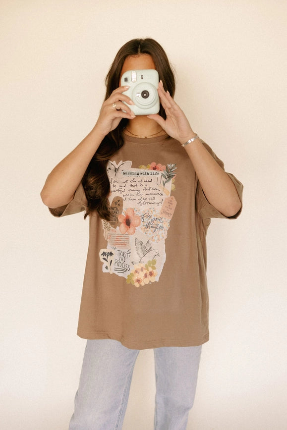 Trust the Process Graphic Tee Brown