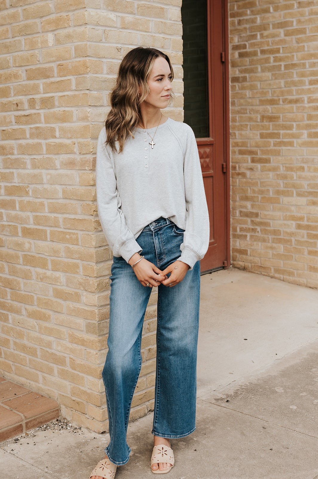 About Town Top Classic Heather Grey ZT253269 - Southern Soule Designs