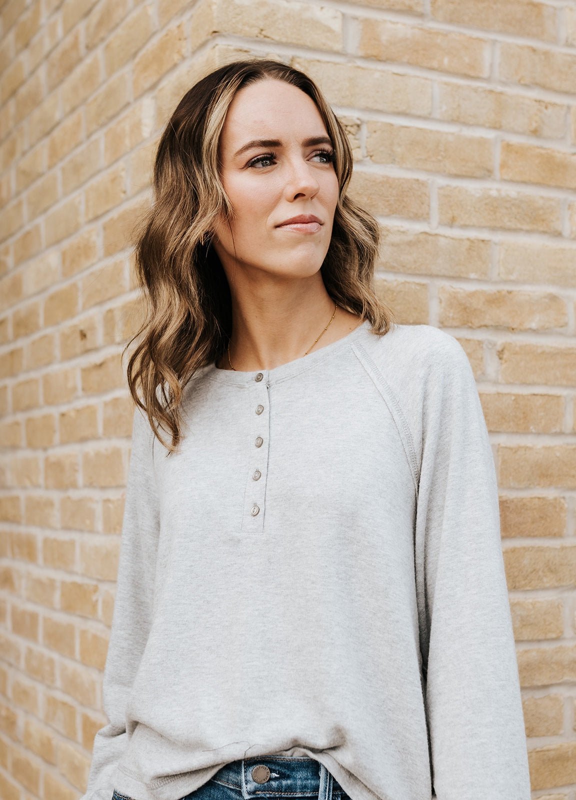 About Town Top Classic Heather Grey ZT253269 - Southern Soule Designs