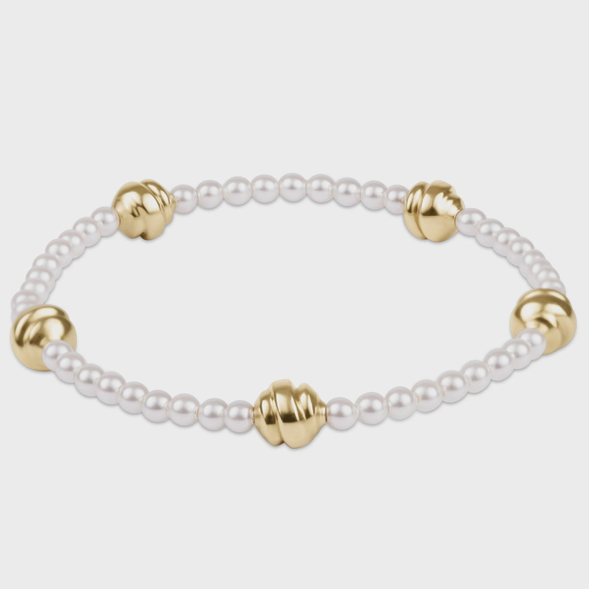 Admire Small Gold 3mm Pearl Bracelet - Southern Soule Designs