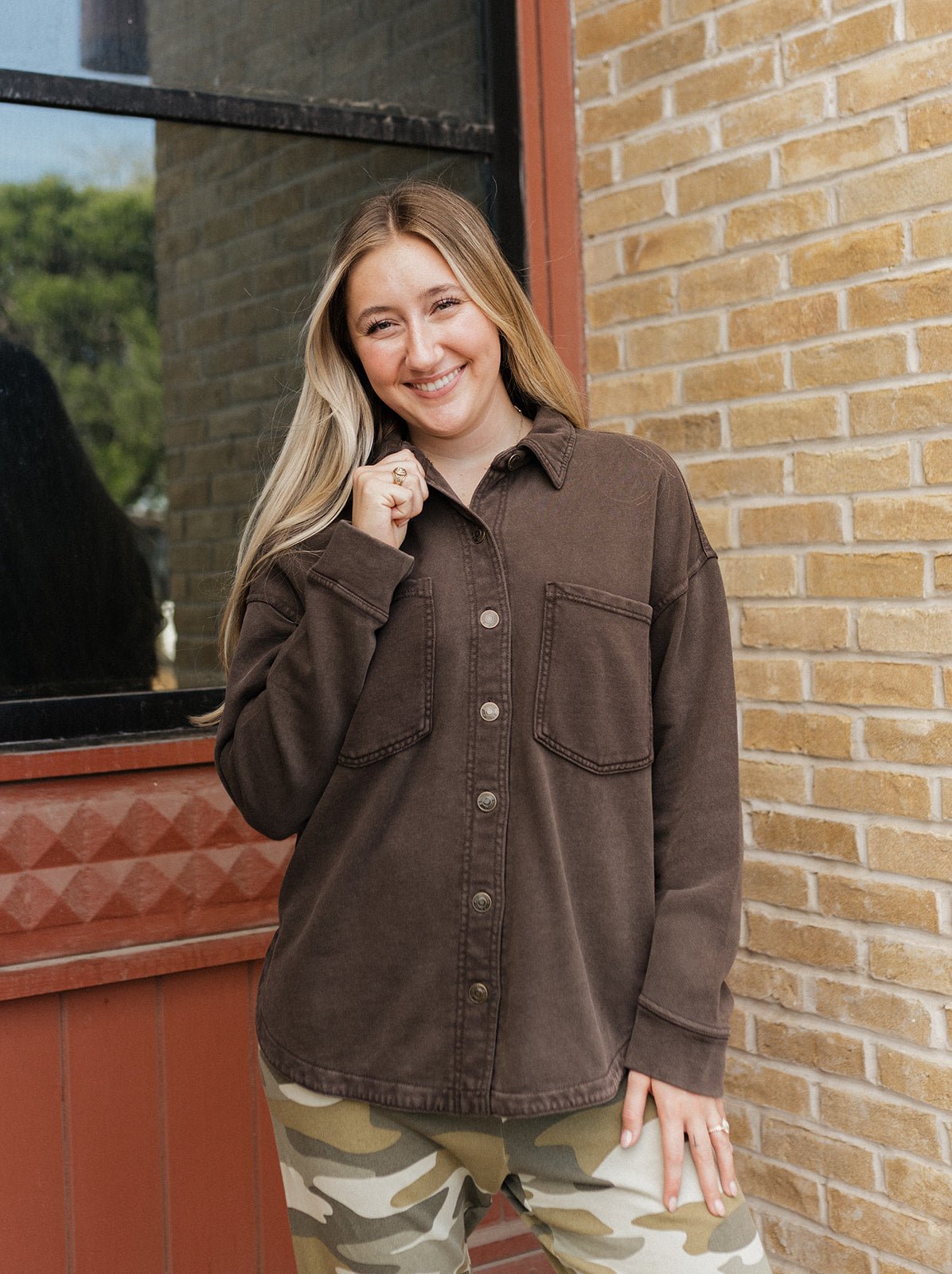 All Day Dark Chocolate Knit Jacket ZJ253869 - Southern Soule Designs