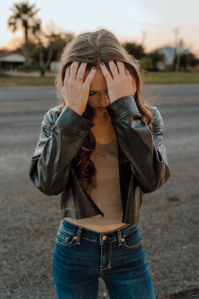 All Day Faux Leather Jacket Black ZJ243991 - Southern Soule Designs