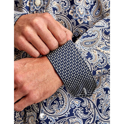 Stetson Blue LS Spring Paisley