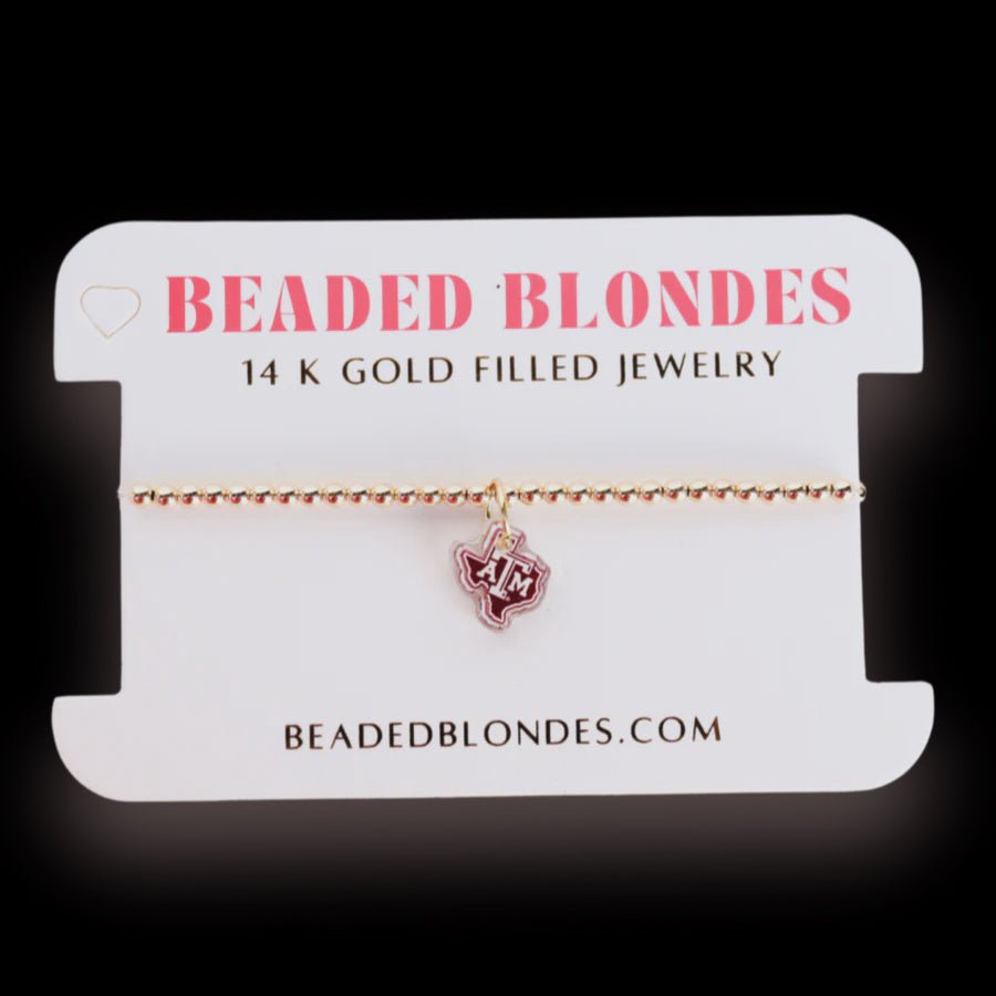 A&M Charm Beaded Bracelet - Southern Soule Designs