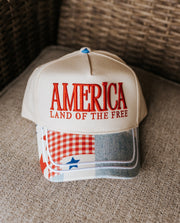 America Land of the Free Hat - Southern Soule Designs