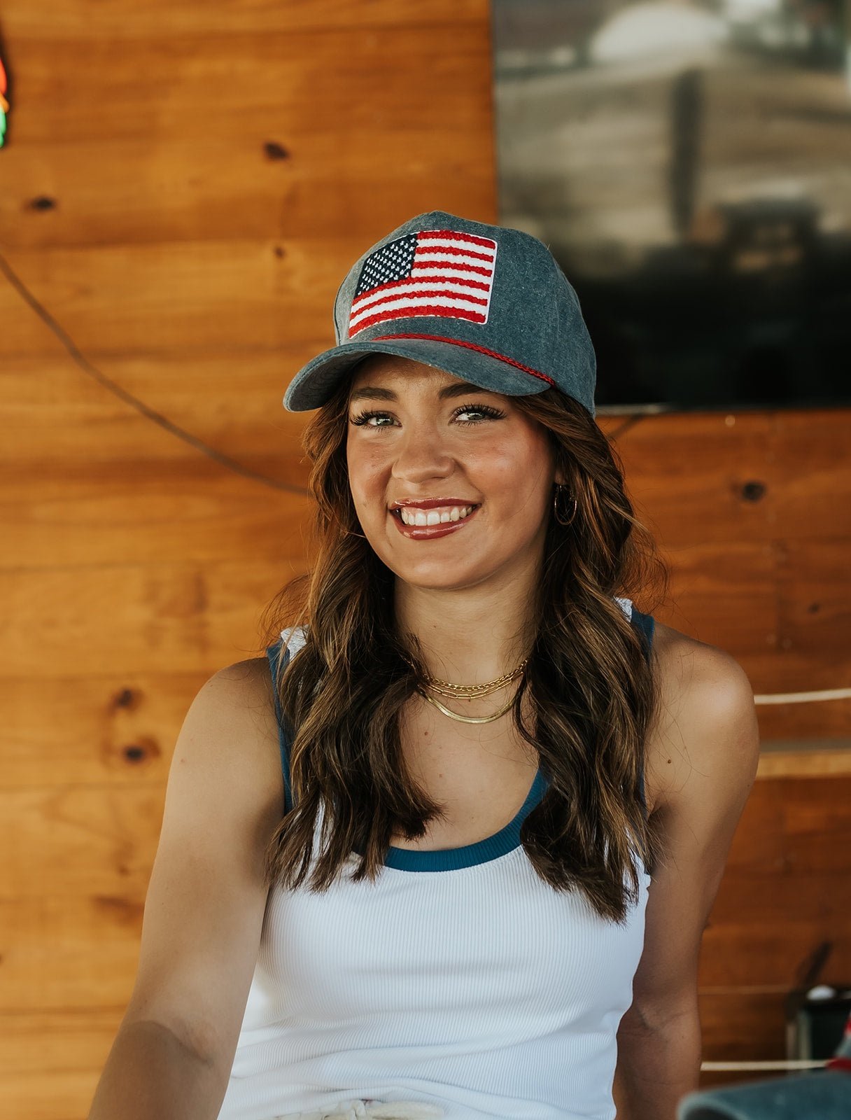 American Flag Canvas Cap - Southern Soule Designs