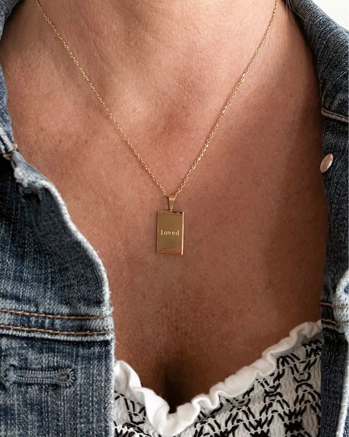 Amour Engraved Pendant Necklace - Southern Soule Designs