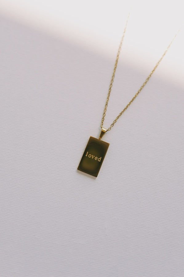 Amour Engraved Pendant Necklace - Southern Soule Designs