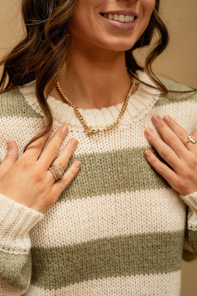 Anders Stipe Sweater Willow ZW244204 - Southern Soule Designs