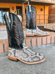 Anderson Bean MNS Burmese Natural Python/Black Absolute 340668 - Southern Soule Designs