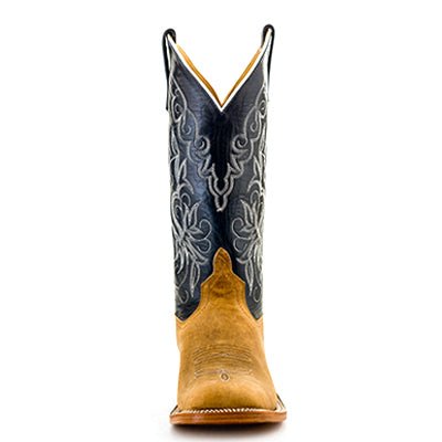 Anderson Bean MNS Distressed American Bison Boot Regal Blue Kidskin S1107 - Southern Soule Designs