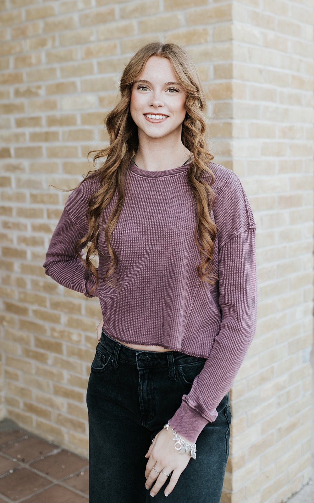 Angel Mini Thermal Top Merlot ZT253268 - Southern Soule Designs