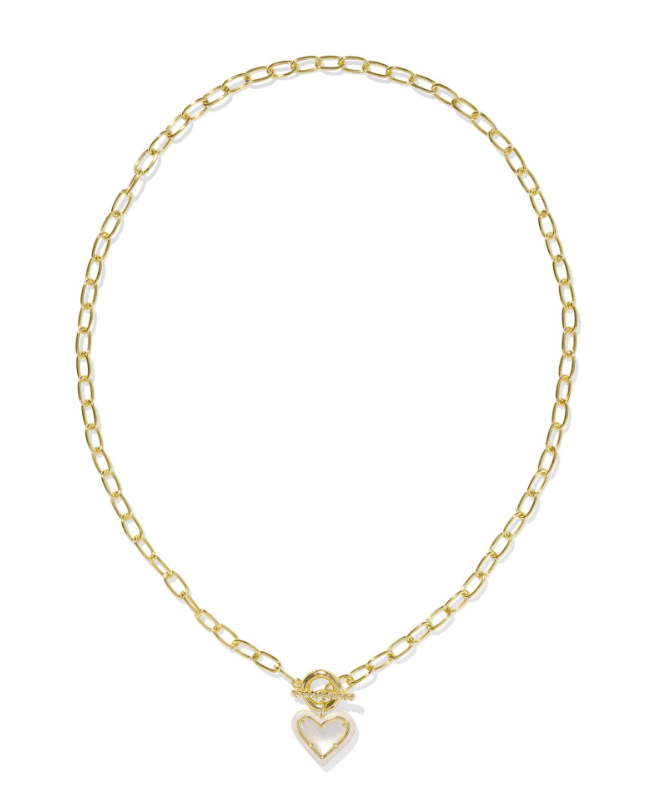 Ari Heart Enamel Link/Chain Necklace - Southern Soule Designs
