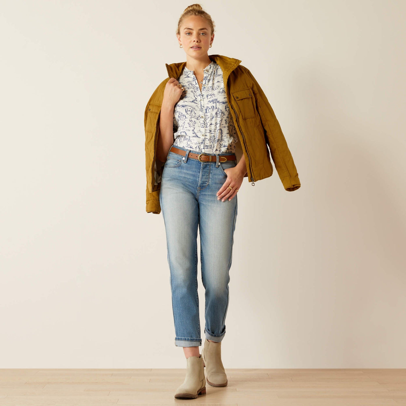 Ariat 10051861 High Rise Bridle Straight Leg Jean Abeline - Southern Soule Designs