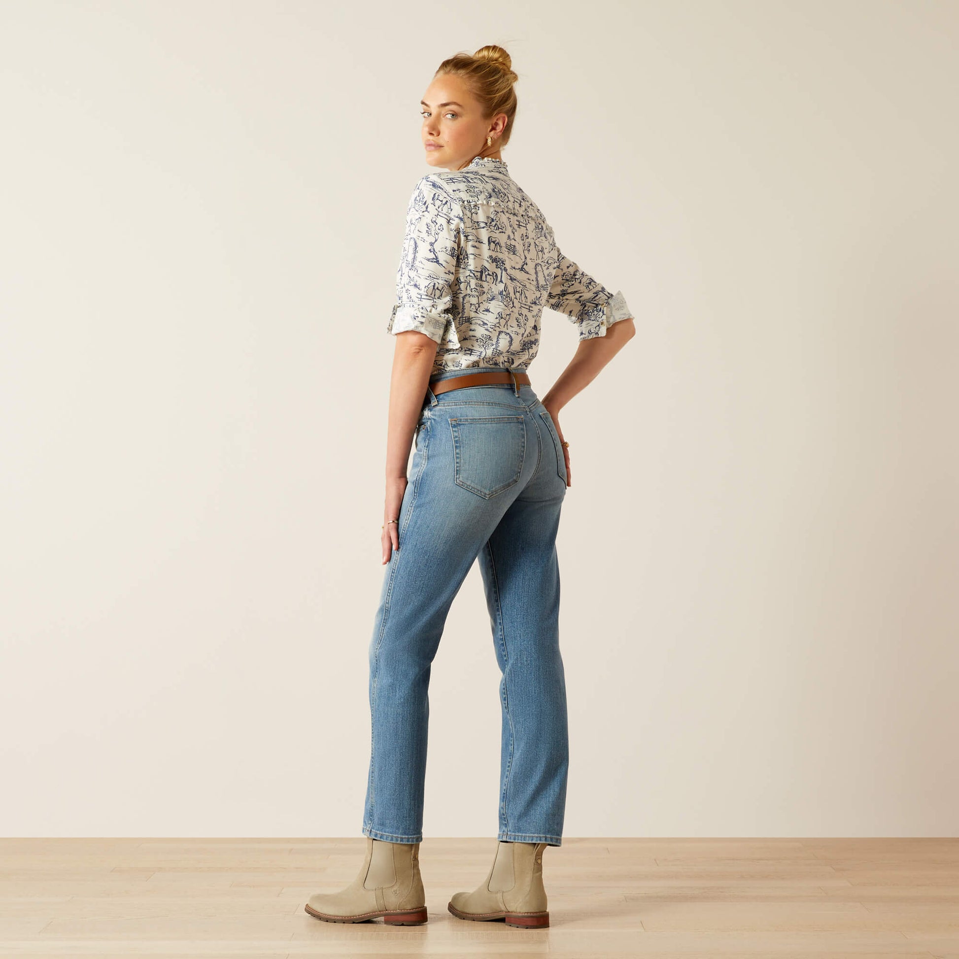 Ariat 10051861 High Rise Bridle Straight Leg Jean Abeline - Southern Soule Designs