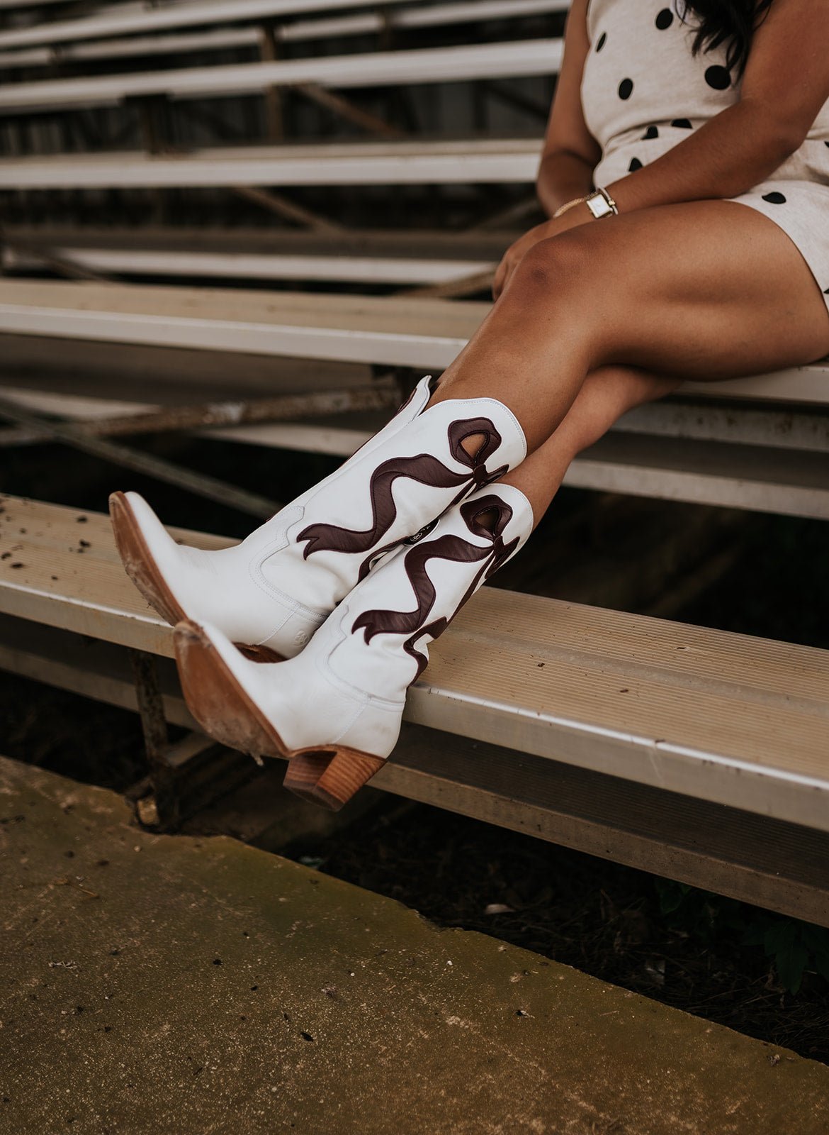 Ariat Beaux J Toe Western Boot Pearl/Maroon - 10080309 - Southern Soule Designs