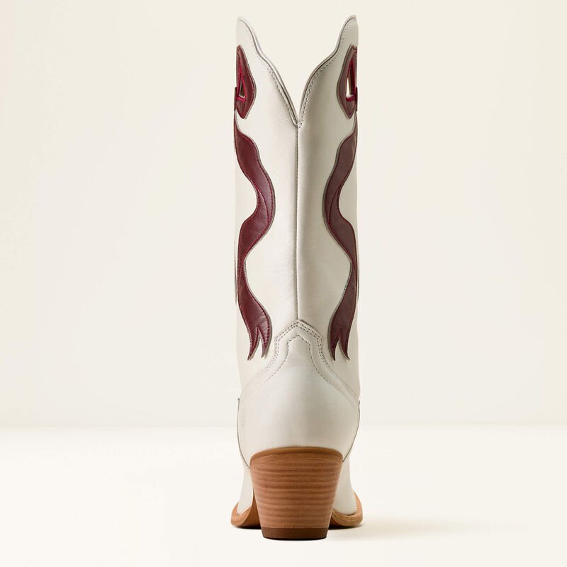 Ariat Beaux J Toe Western Boot Pearl/Maroon - 10080309 - Southern Soule Designs