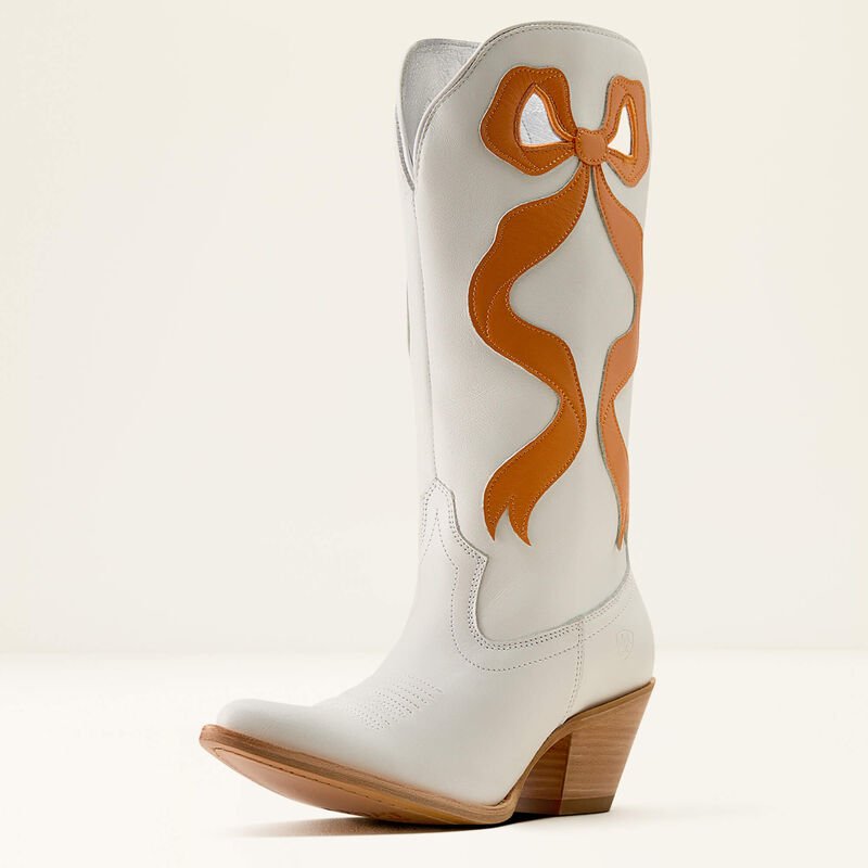 Ariat Beaux J Toe Western Boot Pearl/Zesty Orange- 10080313 - Southern Soule Designs