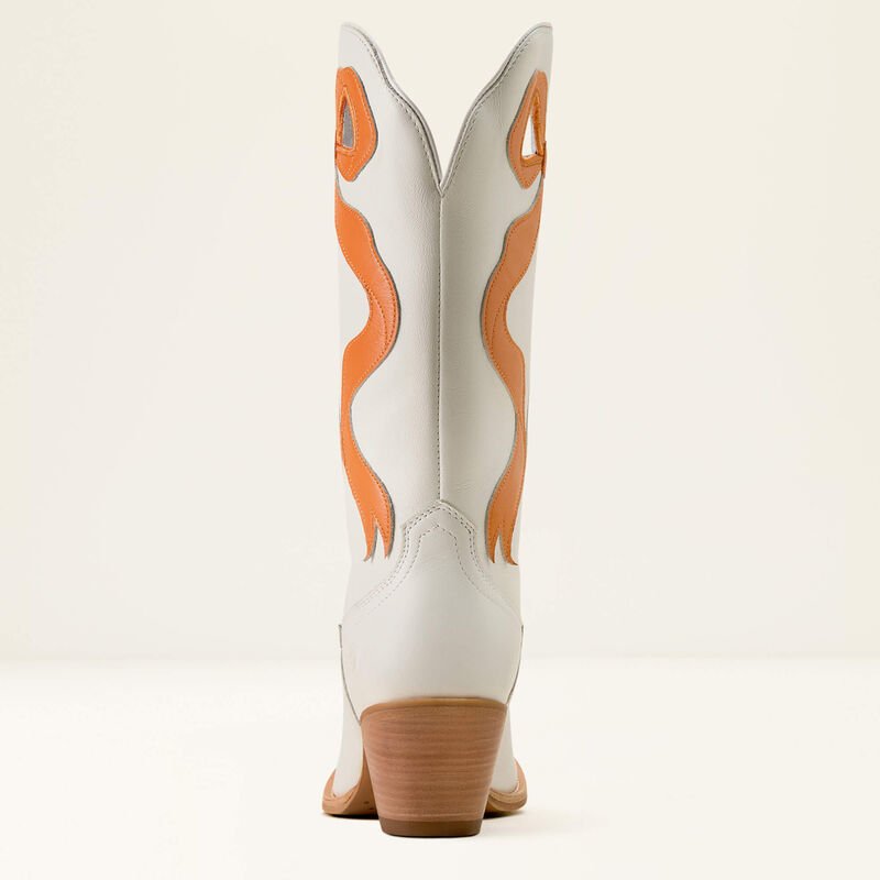 Ariat Beaux J Toe Western Boot Pearl/Zesty Orange- 10080313 - Southern Soule Designs